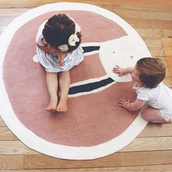 Imagem de 1PC Cartoon Round Rug, Luxury Floor Mat, Baby Play Mat