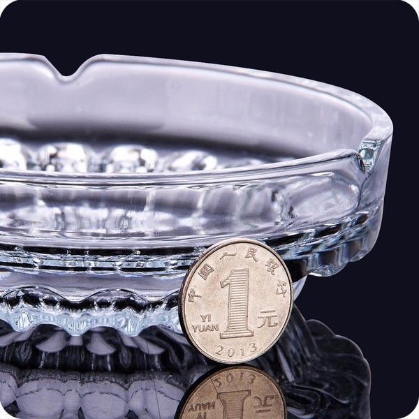 Imagem de 1pc European Crystal Glass Ashtray Creative Personality Large Living Room Office Café Rooms Ashtray Cinzeiros