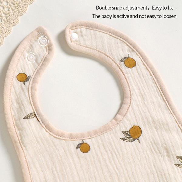 Imagem de 1PC Gaze de algodão Bebê U-shape Bib, 6 camadas de material,