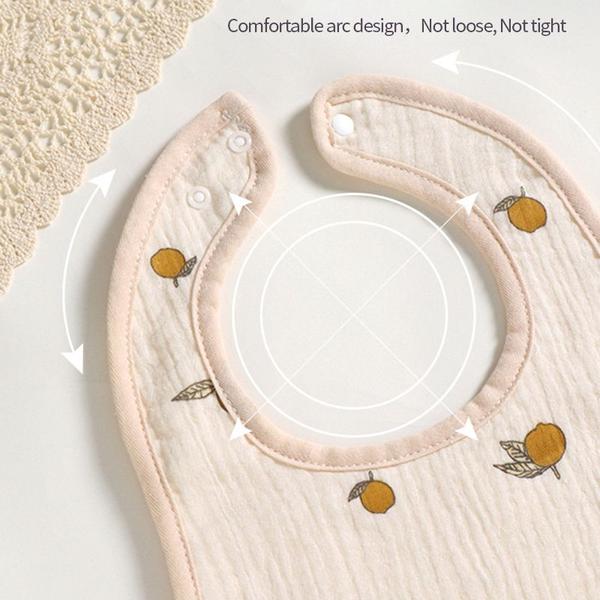 Imagem de 1PC Gaze de algodão Bebê U-shape Bib, 6 camadas de material,