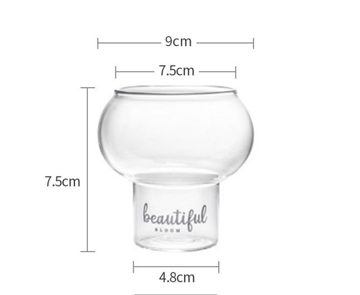 Imagem de 1pcs Beautiful Bloom Beau Martini Cocktail Pint Glass Bola Esférica Lemonade Collins Caneca Sobremesa Mousse Cup Iogurte Sorvete Tumbler Vidro Collins (transparente)