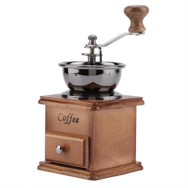 Imagem de 1Pcs Design Retrô Café Bean Hand Grinder Manual Mini Mill Home Office Use Decoração Novos Utensílios de Cozinha Moedores de café elétricos