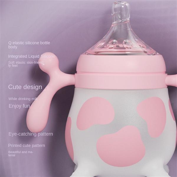 1PS270ml Silicone Garrafa de leite de grande diâmetro, boca de pato - Wokex Imagem de 1PS270ml Silicone Garrafa de leite de grande diâmetro, boca de pato