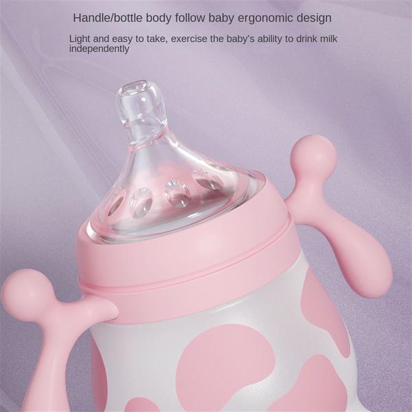 1PS270ml Silicone Garrafa de leite de grande diâmetro, boca de pato - Wokex Imagem de 1PS270ml Silicone Garrafa de leite de grande diâmetro, boca de pato