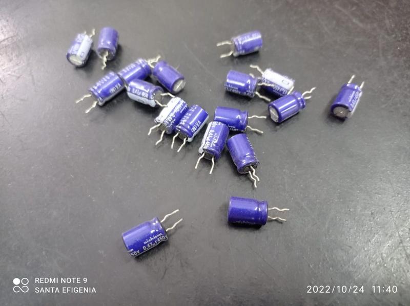 Imagem de 1x Capacitor Eletrolítico 0,47uf/450v 85 8x12mm Nichicon