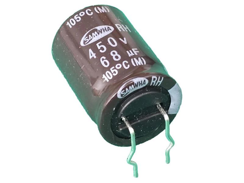 Imagem de 1x Capacitor Eletrolitico 68uf/450v 105 18x25mm Samwha