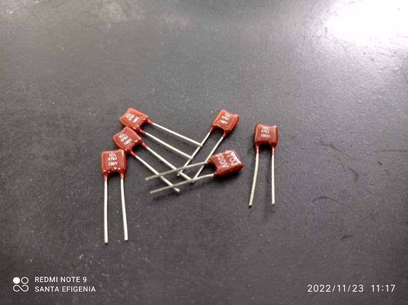 Imagem de 1x Capacitor Mica Prata 470pf/100v 5% Cm0/1 Icl