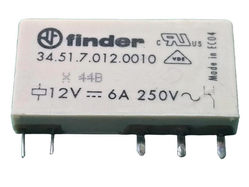 Imagem de 1x Rele 12v 6amp - 34.51.7.012.0010 - 5 Terminais Finder