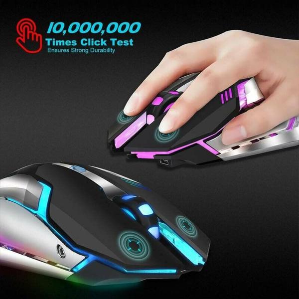 Imagem de 2.4Ghz USB Wireless Gaming Mouse HXSJ M10 Computador retroiluminado