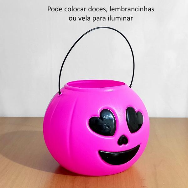 Imagem de 2 Abóboras Rosa Laranja Festa Decoração Halloween dia Bruxas