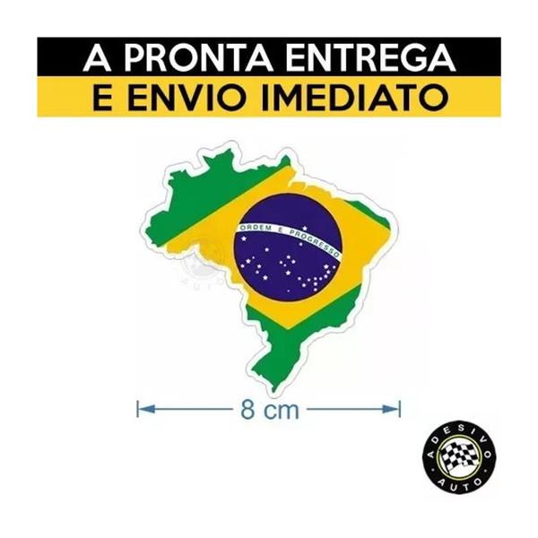 Imagem de 2 Adesivos Bandeira Do Brasil Mapa