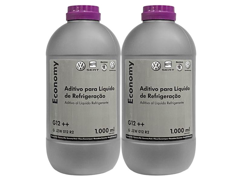 Imagem de 2 Aditivo Radiador Concentrado Fluido de Arrefecimento ROXO Volkswagen Original 1 Litro