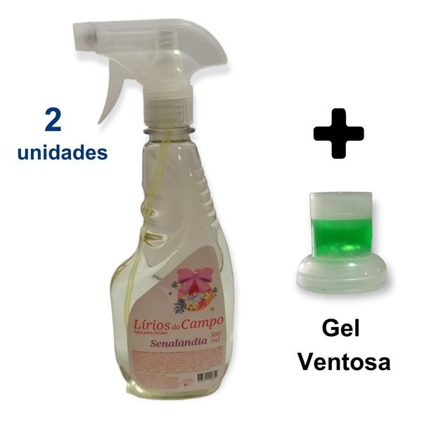 Imagem de 2 Água de Passar Roupa Senalândia Aroma Lírios do Campo Borrifador Pump 500ml Cheiroso - Envio Já