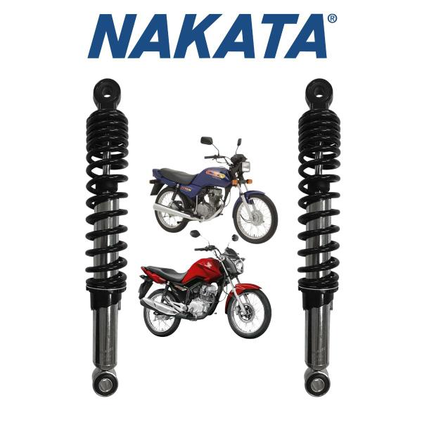 Imagem de 2 Amortecedor Original Traseiro Nakata Moto Honda Cg Titan 125 1995 1996