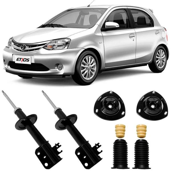 Imagem de 2 Amortecedor Toyota Etios 2013 a 2018 Dianteiro Monroe e Kit