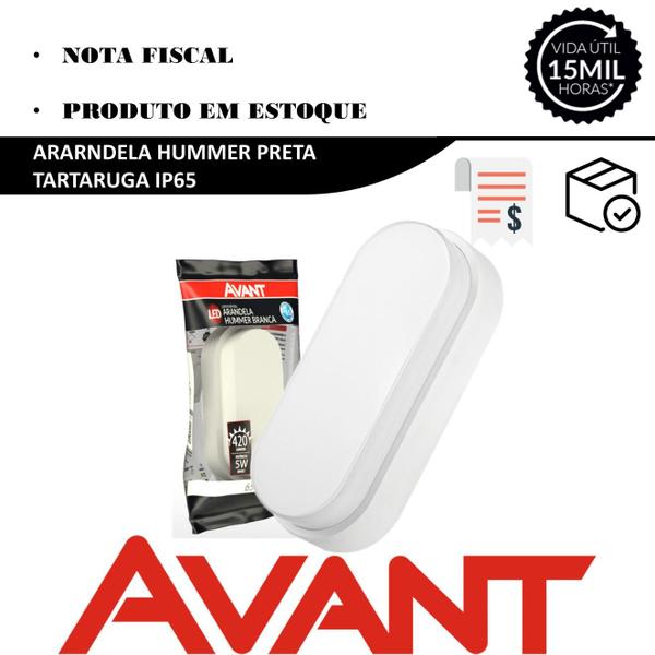2 Arandela Tartaruga Led Branca Ip65 5w Branco Frio 6500k - Avant Imagem de 2 Arandela Tartaruga Led Branca Ip65 5w Branco Frio 6500k
