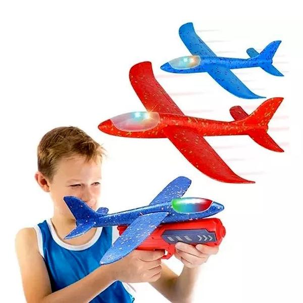 2 Arminhas Lançador de Aviões 2 Aviõezinhos Planador com Luz - Futuro Imagem de 2 Arminhas Lançador de Aviões 2 Aviõezinhos Planador com Luz