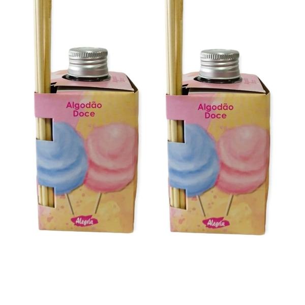 Imagem de 2 Aromatizador Ambiente de Algodão Doce Difusor Vareta Casa Lar 280ml Marca Luz Aroma - Envio Já