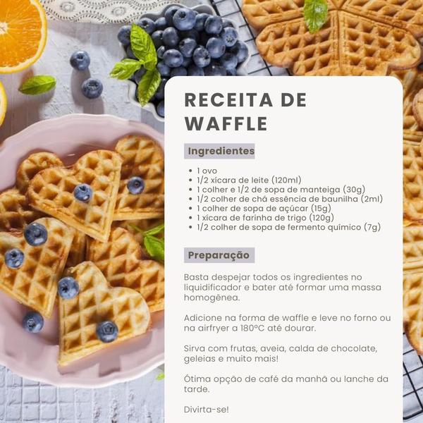 Imagem de 2 Assadeiras De Waffle Forma De Silicone Waffles Cores Sortidas