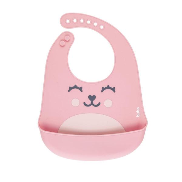 2 Babadores De Silicone Pega Migalhas Gumy Buba - Rosa Imagem de 2 Babadores De Silicone Pega Migalhas Gumy Buba - Rosa
