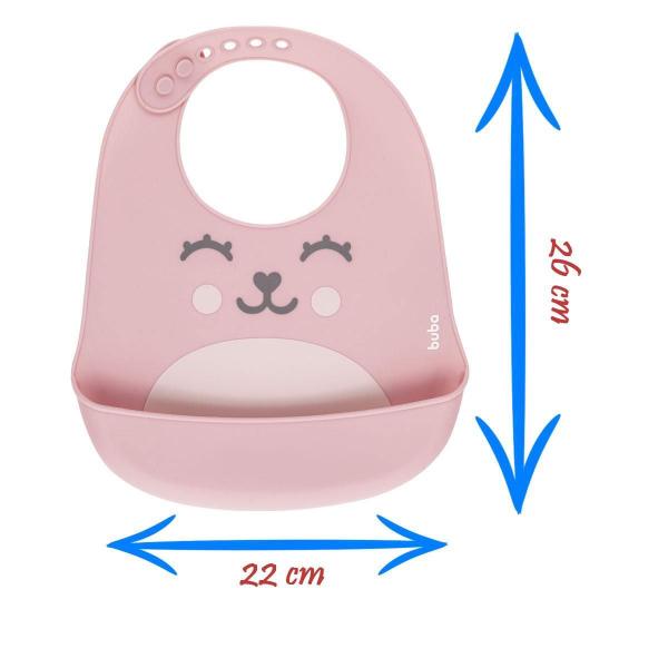 2 Babadores De Silicone Pega Migalhas Gumy Buba - Rosa Imagem de 2 Babadores De Silicone Pega Migalhas Gumy Buba - Rosa