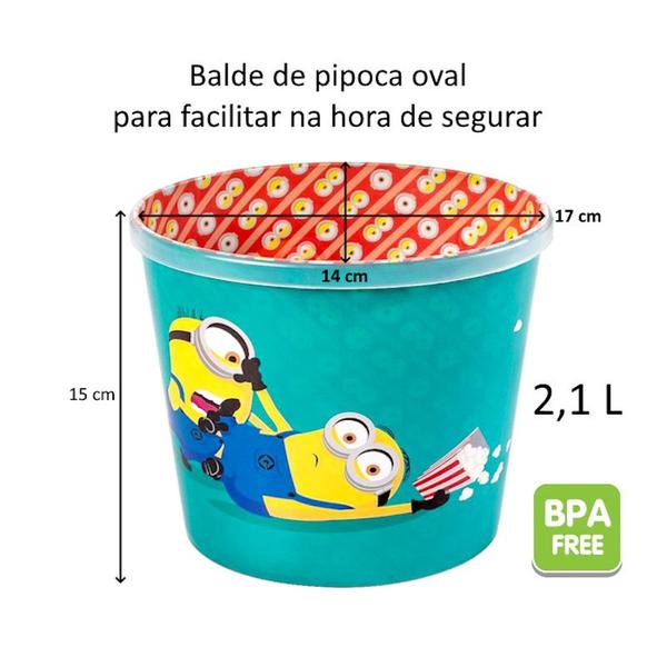 Imagem de 2 Baldes de Pipoca Minions 2L Meu Malvado favorito Original