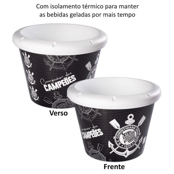 Imagem de 2 Baldes para Cerveja no Gelo Corinthians 5.3 Litros Oficial