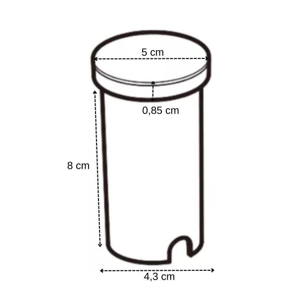 Imagem de 2 Balizadores Piso Pvc 3W Redondo Eclipse Luz Branco Quente