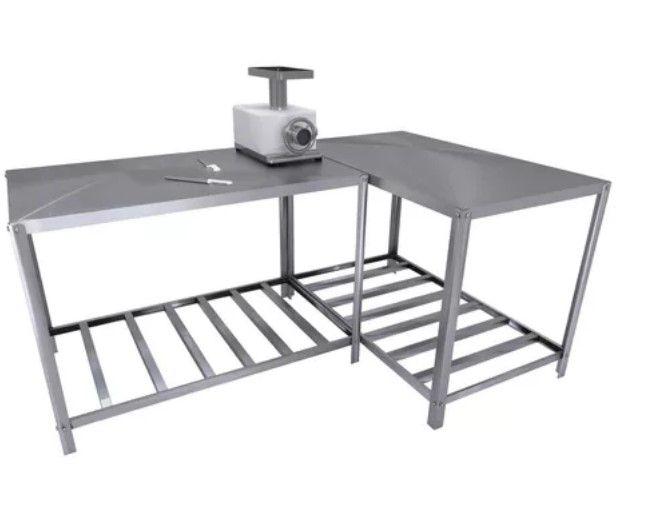 2 Bancadas Veterinaria/Multiuso Em Aço Inox 1 Prateleira - AJB STORE Imagem de 2 Bancadas Veterinaria/Multiuso Em Aço Inox 1 Prateleira