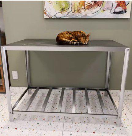 2 Bancadas Veterinaria/Multiuso Em Aço Inox 1 Prateleira - AJB STORE Imagem de 2 Bancadas Veterinaria/Multiuso Em Aço Inox 1 Prateleira