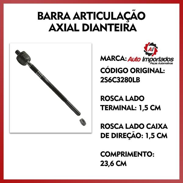 Imagem de 2 Barras Axial Suspensão Dianteira Ford Fiesta 2002 Até 2014