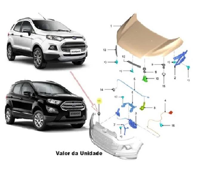 Imagem de 2 Batente Inferior Porta Dianteira Ecosport 2013/...