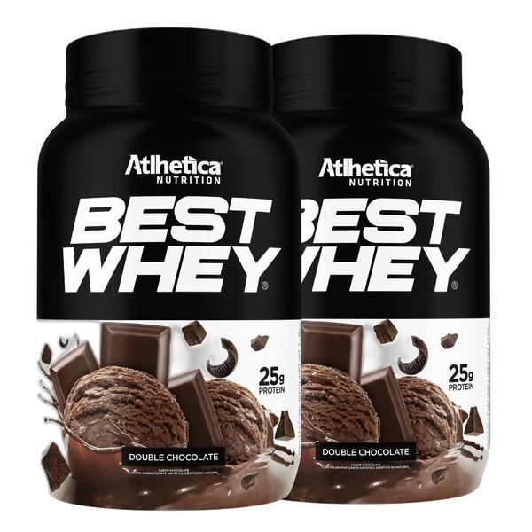 Imagem de 2 Best Whey Protein Isolado Hidro Chocolate 900G Atlhetica