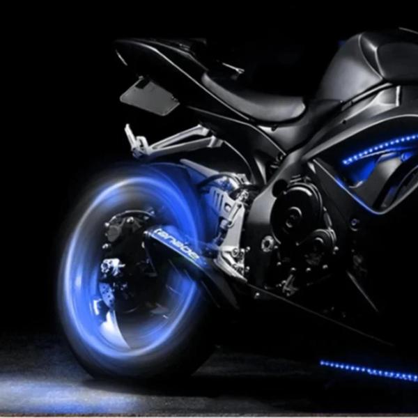 Imagem de 2 Bicos Pinos Led Colorido Bike Carro Moto Roda Bicicleta BBB