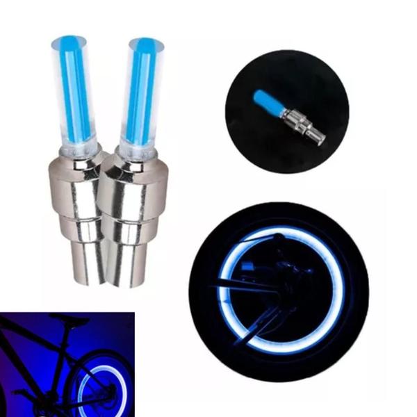 Imagem de 2 Bicos Pinos Led Colorido Bike Carro Moto Roda Bicicleta