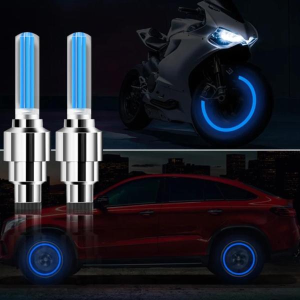 Imagem de 2 Bicos Pinos Led Colorido Bike Carro Moto Roda Bicicleta