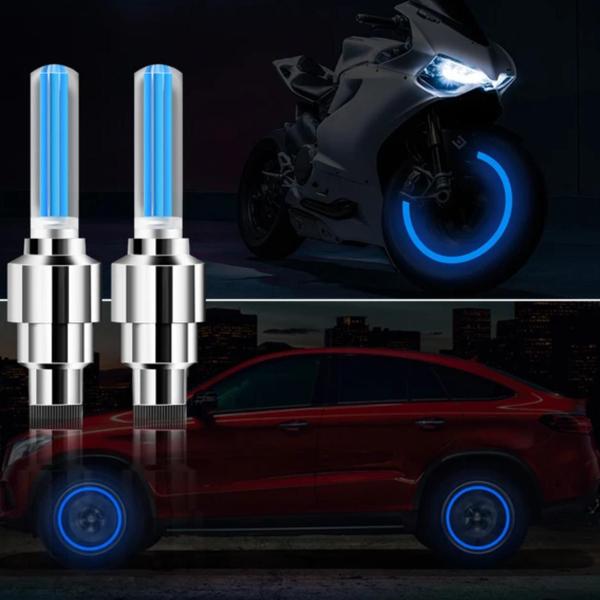 Imagem de 2 Bicos Pinos Led Colorido Bike Carro Moto Roda Bicicleta Show