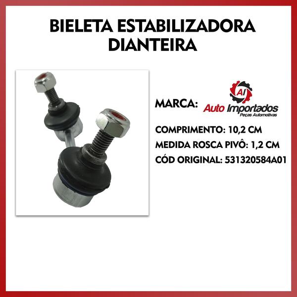 Imagem de 2 Bieleta Barra Tirante Dianteiro Honda Accord 1998 A 2002