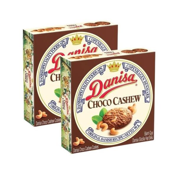 2 Biscoito Amanteigado Danisa Chocolate Castanha de Caju 90g Imagem de 2 Biscoito Amanteigado Danisa Chocolate Castanha de Caju 90g
