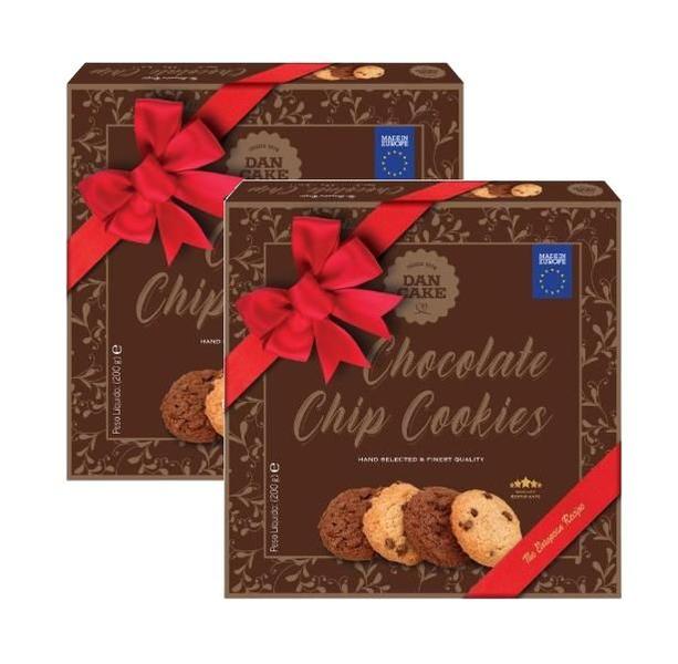 2 Biscoitos Com Pedaços de Chocolate Dan Cake Portugal 200g - DANCAKE Imagem de 2 Biscoitos Com Pedaços de Chocolate Dan Cake Portugal 200g