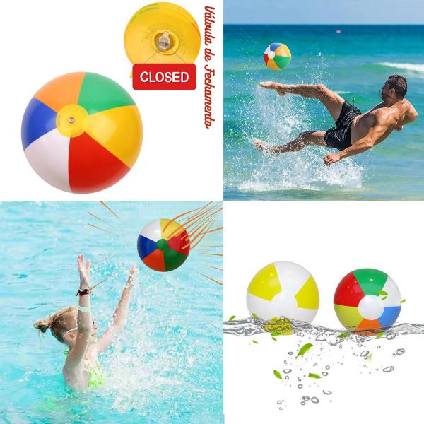 Imagem de 2 Bola Piscina Colorida 32cm Vibrante Praia e Brincadeiras