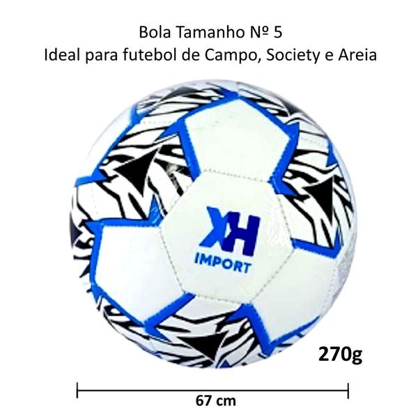 Imagem de 2 Bolas de Futebol de Capotão Nº 5 Campo Society 67cm +Bomba