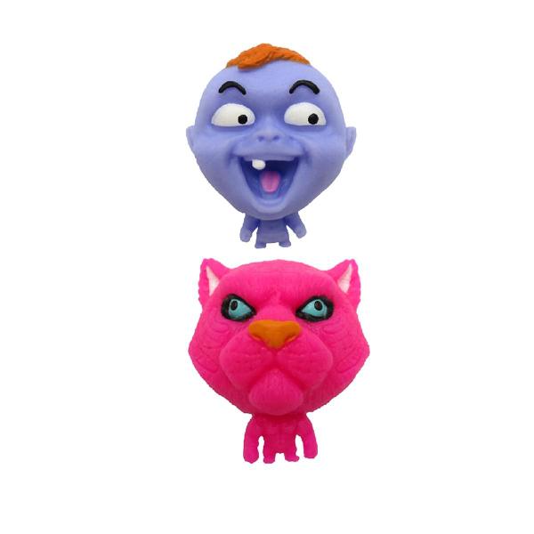 Imagem de 2 Bonecos Bebê Lilás e Gato Rosa - Splats Head Mini