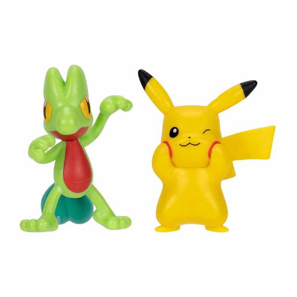 2 Bonecos de Batalha Pikachu + Treecko - Pokémon Imagem de 2 Bonecos de Batalha Pikachu + Treecko - Pokémon