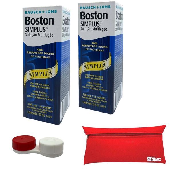 Imagem de 2 Boston Simplus 120 Ml Multiação + estojo e necessaire