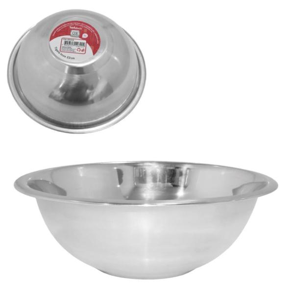 Imagem de 2 Bowl Inox Tigela Mixing Saladeira 29cm Vasilha Bacia Arroz