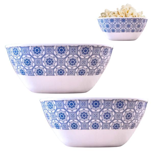 Imagem de  2 Bowl Tigelas Melamina Quadrada 350ml Saladeira 