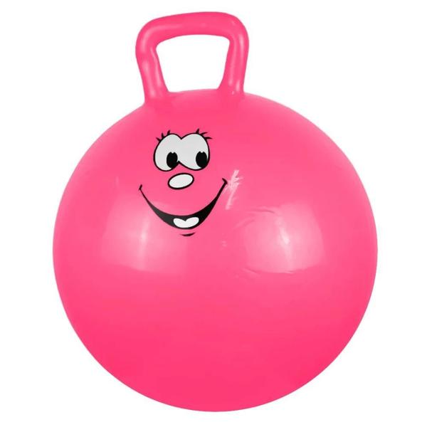 Imagem de 2 Brinquedos Bola Pula Pula Infantil com Alca 60 Cm Rosa  Liveup Sports 