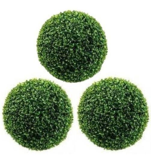 Imagem de 2 Buchinhos Artificiais 18Cm - Bolas De Grama Decorativa