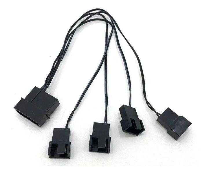 Imagem de 2 Cabo Adaptador Multi Fan Molex P/4 Coolers 3 E 4 Pinos - DEX